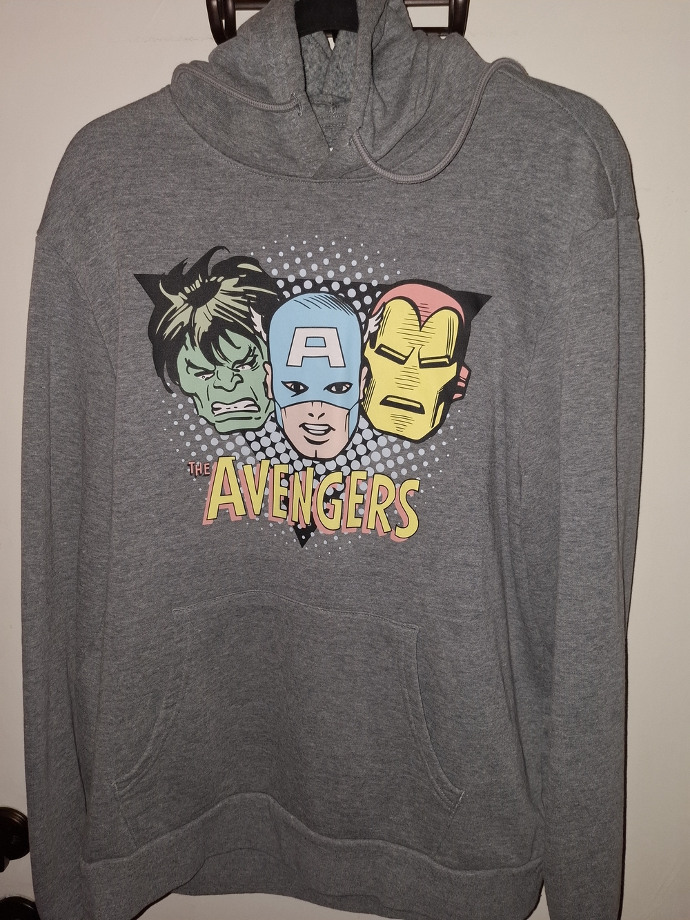 Old Navy Gray Avengers Graphic Pullover Hoodie - Men's